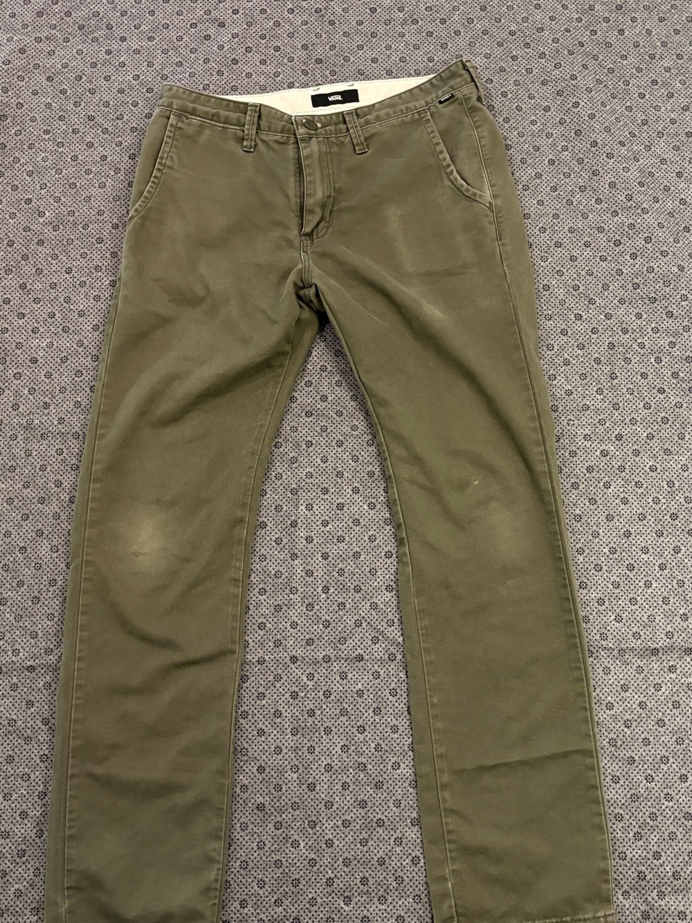 Vans Authentic Chino Stretch Pants Grape Leaf Olive Green Men’s 32 - Picture 2 of 13